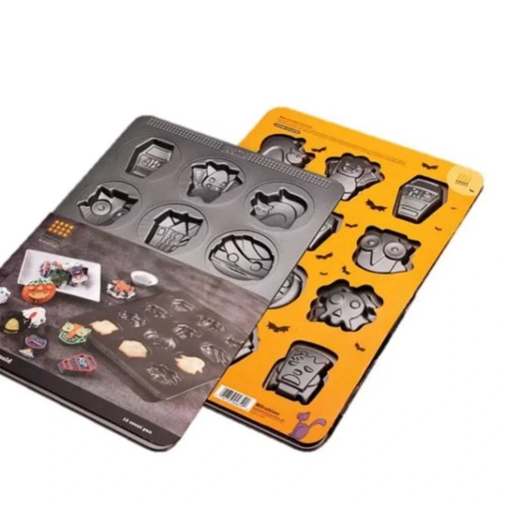NWT Goodcook Sweet Creations Halloween 12-Cavity Non-Stick Cookie Pan